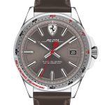 Ferrari Men's Pilota Brown Leather Strap Watch 45mm