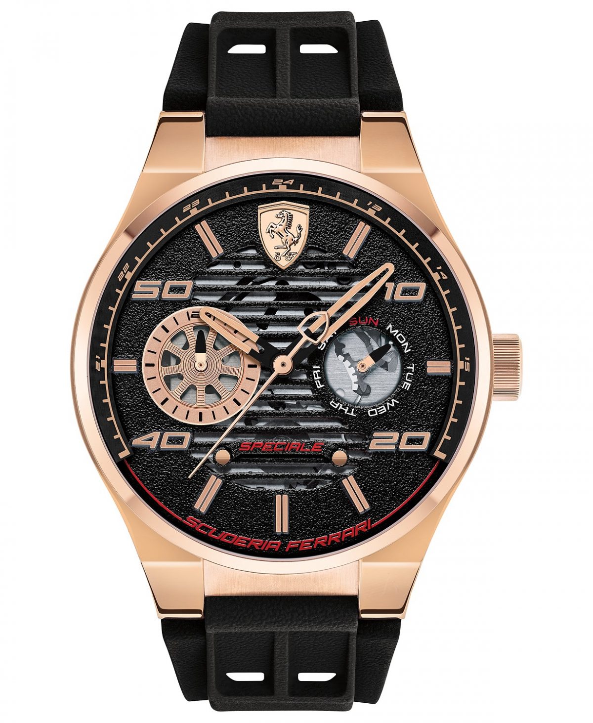 Ferrari Men's Speciale Multi Black Silicone Strap Watch 44mm - Image 1