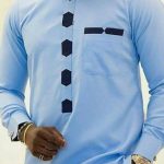 Blue African Attire Top & Pants