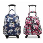 Women Travel Trolley Bags travel luggage bags on wheels trolley Backpacks carry on luggage bags Oxford Rolling Wheeled Backpack