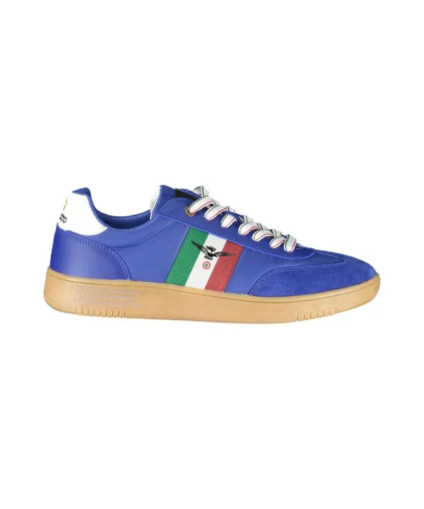 Esercito 1659 Blue Leather Men Sneaker