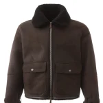 Lardini Brown Lambskin Jackets & Coat