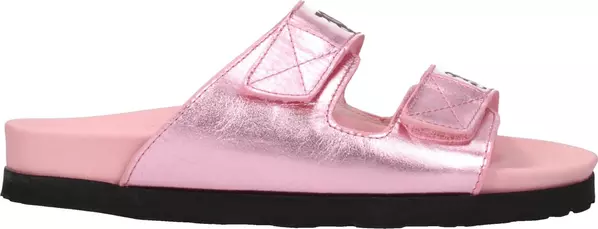 Palm Angels Pink Leather Slippers Sandals