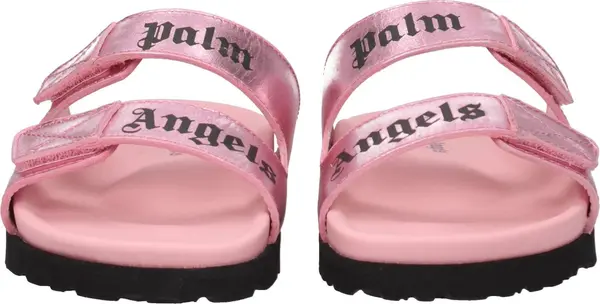 Palm Angels Pink Leather Slippers Sandals - Image 4