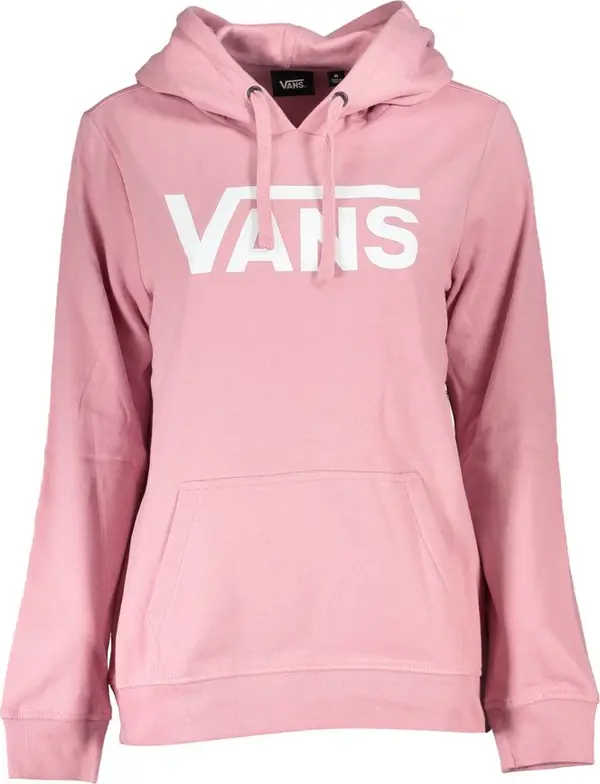 Vans Pink Hoodie Cotton Women Sweater